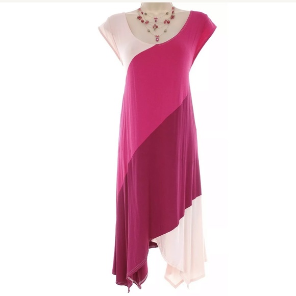 Lane Bryant Dresses & Skirts - 14/16 1X▪️COLORBLOCK ASYMMETRICAL DRESS Plus Size